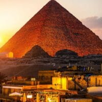 Great Pyramid Khufu Sunset
