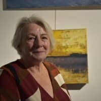 Artist Katrina Dalamore With Her Painting Dusk For Web (1)