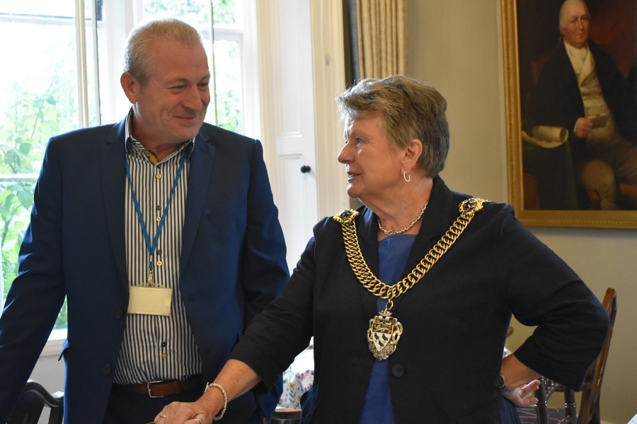 Jon Sillett Pilgrims Deputy CEO With Lord Mayor Jean Butcher