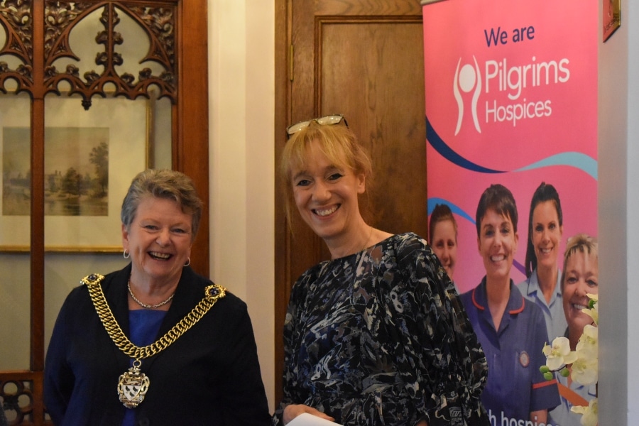 Lord Mayor Of Canterbury, Jean Butcher With Sue Sharp Director Of Income Generation Pilgrims Hospices