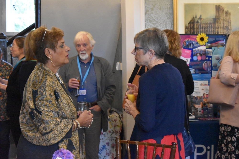 Nadra Ahmed CBE, DL, High Sherriff With Cllr Michael Dixey, Deputy Leader Canterbury Council, Elizabeth Sharp, Pilgrims Trustee