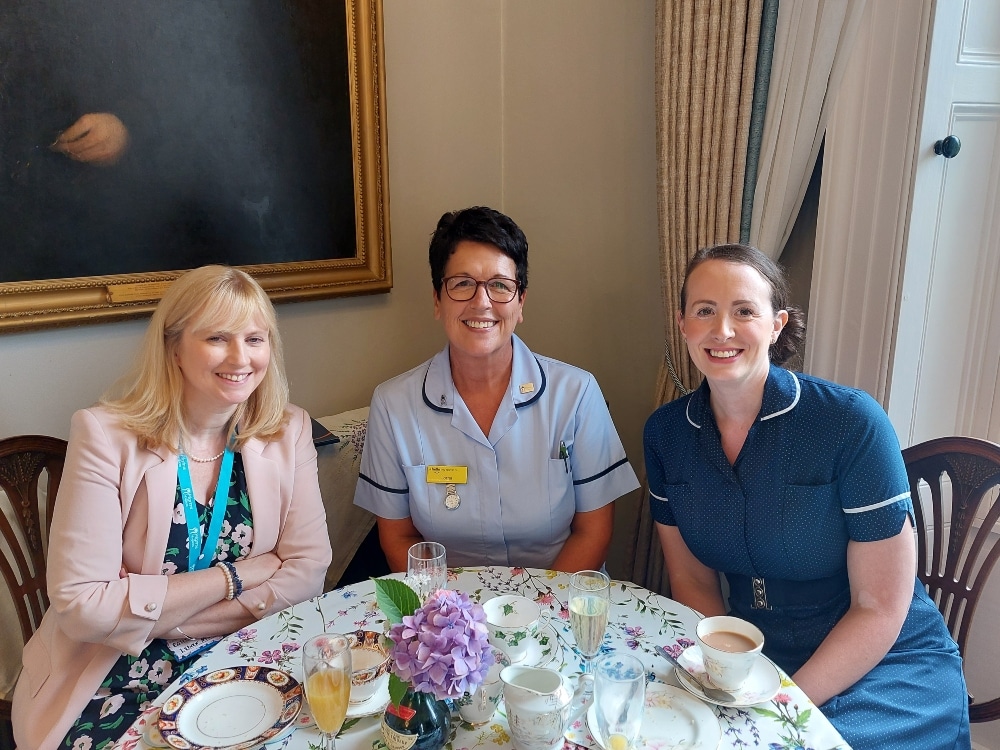 Rosie Duffield MP With Pilgrims Nurses Lorna Moss And Laura Gouch