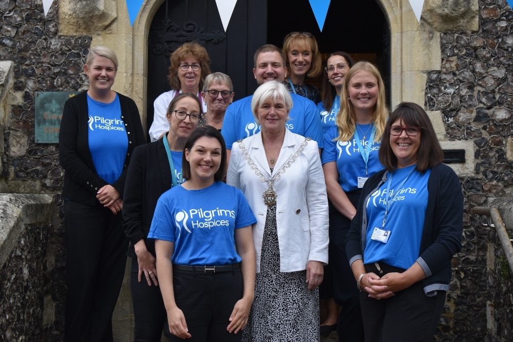 The Pilgrims Hospices Team With Lady Mayoress Di Baldock